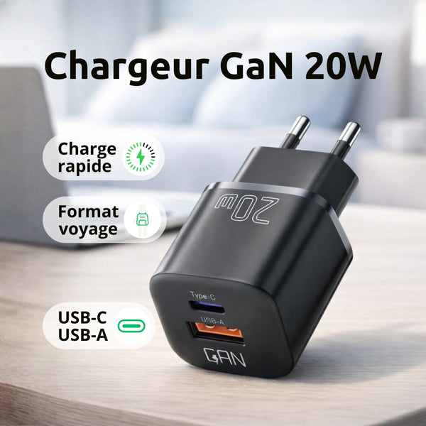 Chargeur Compact GaN 20W
