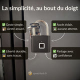 Les 4 bénéfices principaux du cadenas à empreinte digitale: Simple, Rapide, Partageable et Durable