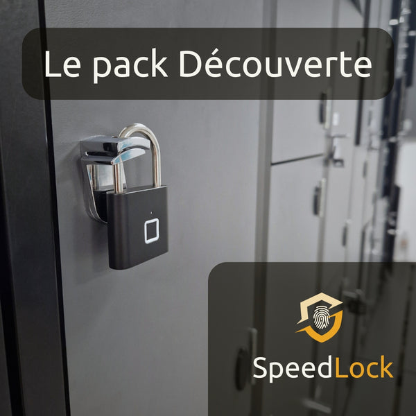 Cadenas biométrique suspendu sur un casier de sport