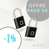 Offre de rabais de 8 pourcents sur un lot de 2 cadenas de la marque SpeedLock